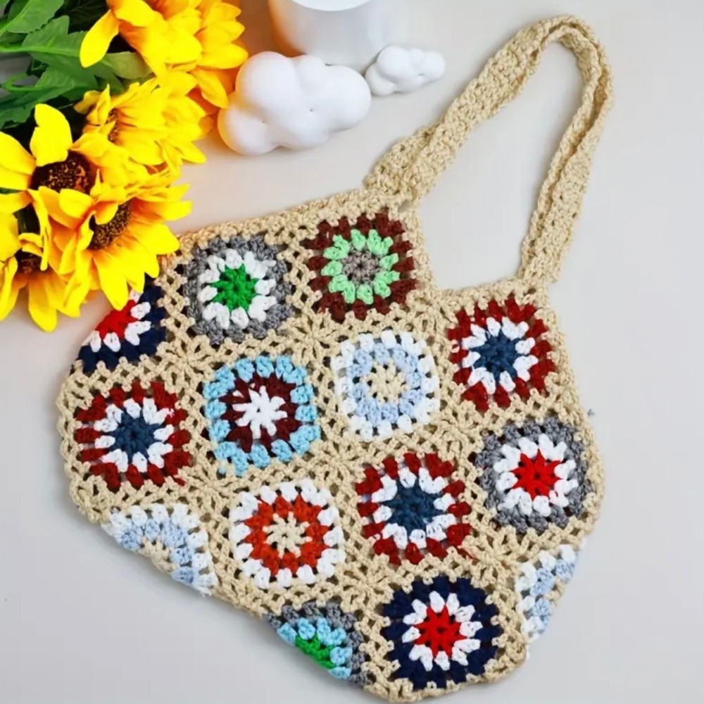 Crochet Handbag, Apricot